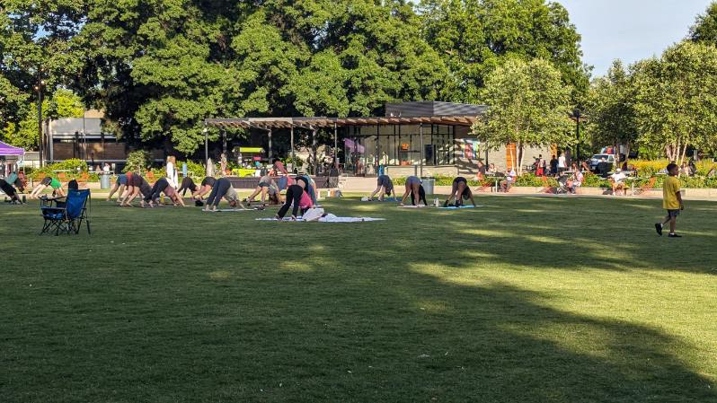 Yoga in the Park at Moore Square&nbsp;Pictures