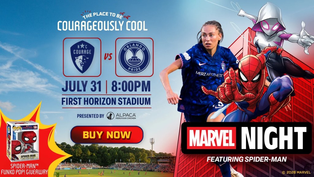 Spider-Man™ Night Swings Into NC Courage Match Against Orlando Pride on July 31